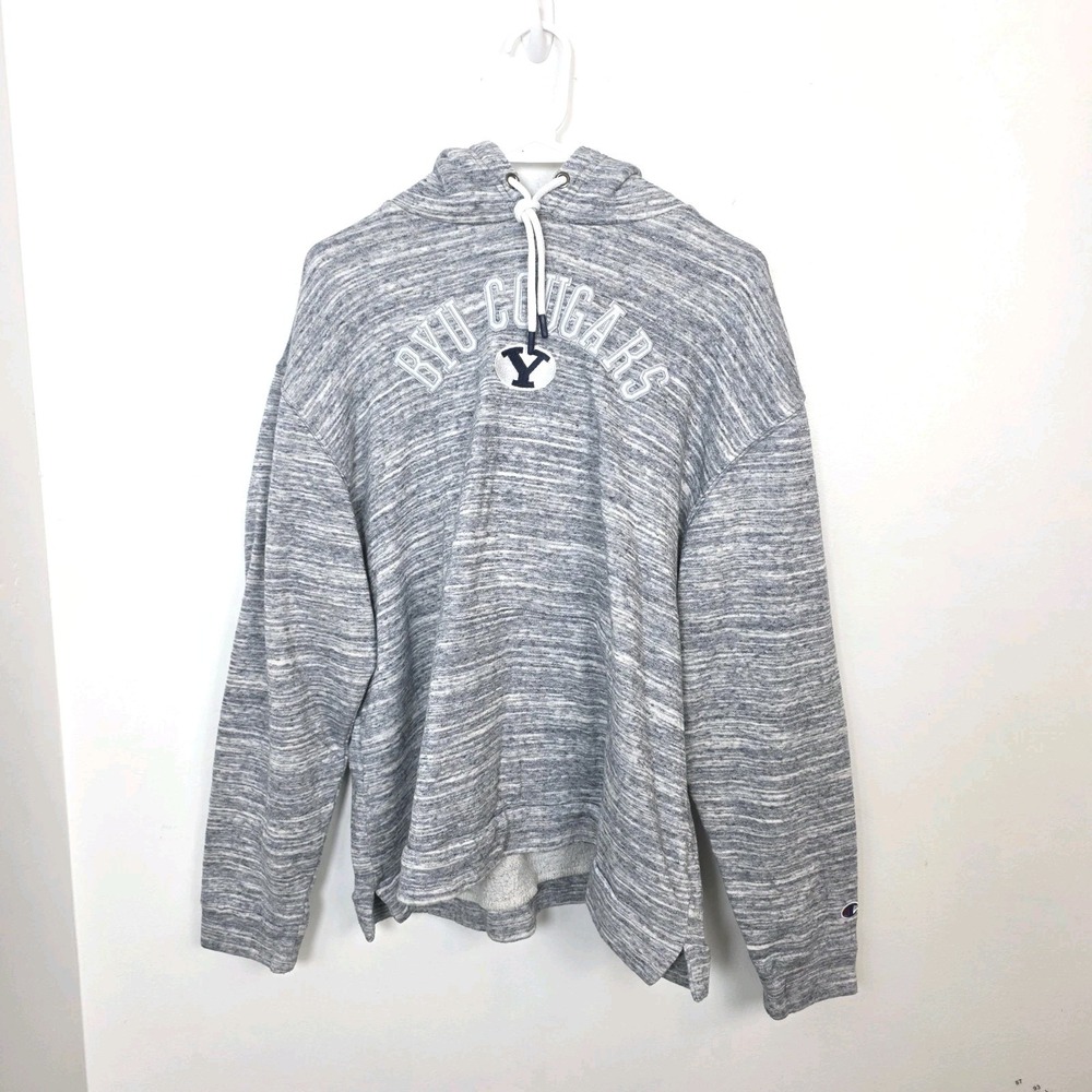 Champion Gray Heathered Cougars College Football Comfy Lounge Hoodie‎ Size XL